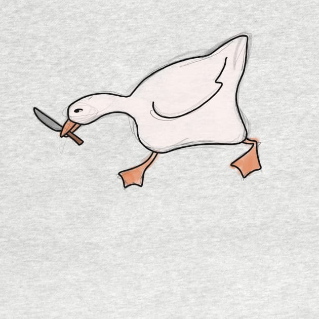 "Goose with a Knife: A Bold Statement for Peace" 1.0 by WhimsyMarket